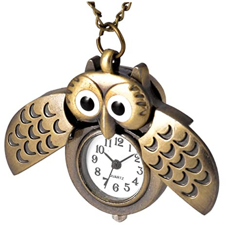 LIFKOME 1Stk kreative Taschenuhr Eule Klassische Retro-Taschenuhr Klassische Uhren für Herren Vintage-Uhren für Herren Modische Taschenuhr beliebte Taschenuhr Digitale Taschenuhr