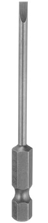 Sourcing Map SL3 3mm S2 Steel Flat Head Magnetic Slotted Screwdriver Bit 1/4 Hex Shank 3 Long for Removing Screws