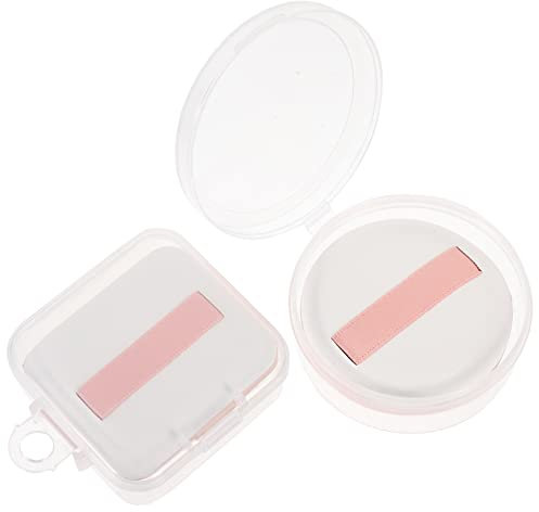 MERRYHAPY Make up Schwamm 2 Stücke Wiederverwendbarer Puder Schwamm Für Foundation Und Gesicht Hautverträgliches Material Für Nass Und Trockenanwendung Tragbar Für Reisen
