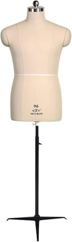 Herren-Schneiderpuppe, Oberkörper mit Stativständer, Übergröße, für T-Shirts/Jacken (Größe: XXL 104)