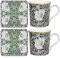 The Leonardo Collection Pimpernel Ensemble tasse et dessous de verre | Joli cadeau pour homme et femme | Conçu par William Morris | Ensemble de dessous de verre pour toutes les cuisines et bureaux