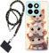 WUACYEAMING Carcasa para Móvil Compatible con ZTE Blade A55 Cover Funda Transparente para móvil con Dibujo TPU Gato lindo1*Cordón para Teléfono Ajustable