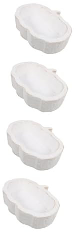 SHOWERORO 4pièces Bol Bois Forme De Citrouille Bol De Service Pour Fruits Desserts Et Salades Ustensile Élégant Pour Cuisine Et Décoration De Table
