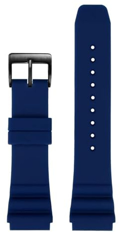 20 mm 22 mm kompatibel mit CASIO Swordfish Bill Gates gleichen Stil MDV-106 MDV-107 MTP-VD01D Efr-303l Silikon-Uhrenarmband Herrenarmband(Blue black,22mm)