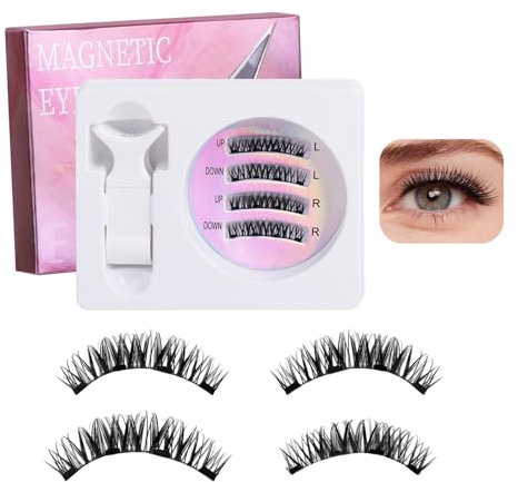 YANINEE Magnetische Wimpern Natürlich, Wiederverwendung Magnet Wimpern