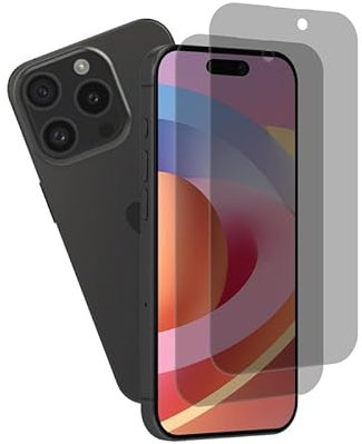 [2 Stück] für Folie iPhone 15 Blickschutz, Stoß-Kratzfest Panzerglasfolie für iPhone 15 Pro Privacy Displayschutz, Blasenfreie Einfache Installation Panzerglas iPhone 15/15 Pro Anti Spy Schutzfolie