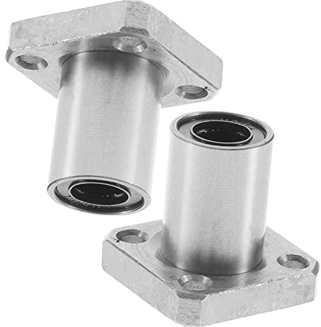ULTECHNOVO 2 Stück Linearkugellager Lmk8uu mit Flansch 8mm Durchmesser aus Wälzlagerstahl Präzise Kugellagerbuchsen für 3d-drucker und Werkzeugmaschinen