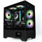 ionz Gaming PC - Desktop Computer, Ryzen 7 5700X, Radeon RX 7600 XT, 16GB RAM, 1TB NVMe SSD, 240mm AIO, LED display, Windows 11, 650W 80+ PSU, USB WiFi, Aether Vision, Black