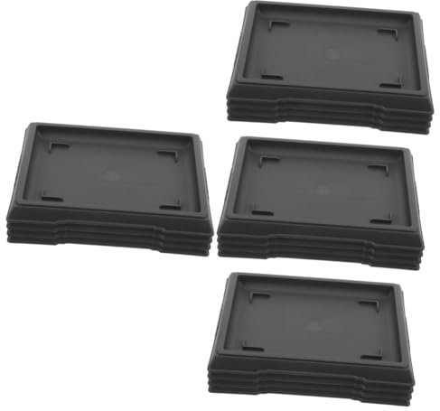 BESPORTBLE 4 Ensembles Soucoupes Rectangulaires Plastique pour Plantes Plateaux De Drainage pour Pots De Fleurs Appui De Fenêtre 4 Pièces * 4