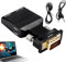 ETUCYNG Adaptador VGA HD, cable de audio, plug and play con cable jack de 3,5 mm, compatible con audio, salida de alta velocidad 1080p para proyectores, presentaciones de cine en casa