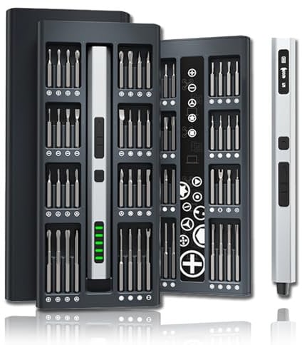 Fixion Core44 in 1 Precision Electric Screwdriver Kit,E1 Max 3.7v Mini Electric Screwdriver 50-in-1,for Home DIY Workshop Construction Work (for Digital Display)