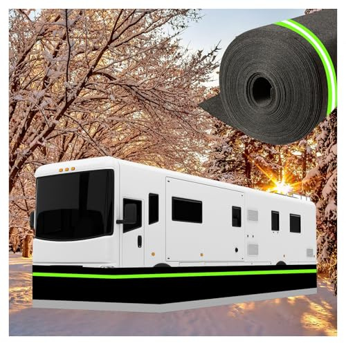 Battiscopa per camper di facile installazione per inverno 31 battiscopa alto per casa mobile esterno rete di ferro nella parte inferiore del deposito camper, 38 m/124ft