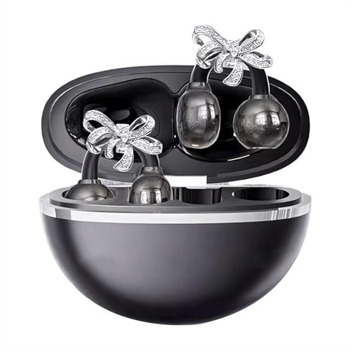 Ai Smart Clip-on Wireless Bluetooth Headset, Long Life Waterproof Open Ear Clip Headset, Fashion Open Ear Headphones with Detachable Butterfly Earrings