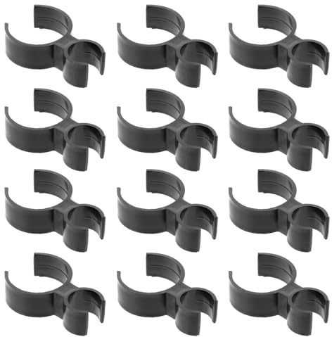 Toyvian 10Pcs Black Single-Hole Cake Candle Clips Wine Bottle Holder Clips for Party Decorations Non-Edible Cake Toppers Suitable for Champagne Bottles