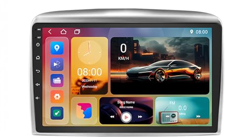 Android 15 Autoradio 2 Din per Lancia Ypsilon 2006-2011 9 Pollici Touch Screen Autoradio con Comandi al volante CarPlay senza fili Telecamera Posteriore Navigazione GPS Bluetooth(H5 4G+64G)