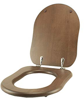 Toilettensitz für G.S.I OLD Ente Farbe Nussbaum MASSELLO Scharniere verchromt, Toiletten Sitz