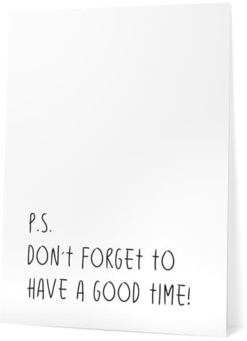 Papierschmiede® Bilder Home XXL Kunstdruck B2 (50x70 cm) Spruch Poster Zuhause Schrift Bild Wanddeko in schwarz weiß, Sprüche für Wohnzimmer Büro Küche, P.S. Don't forget to have a good time