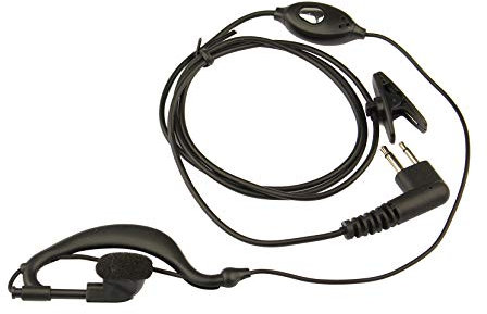 Jopto Auricular Walkie Talkie en Forma de G con micrófono de Empuje para Hablar en Forma de G, Auriculares de Seguridad policial, micrófono PTT en línea de 2 vías