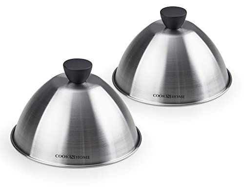 Cook N Home - Tapa de acero inoxidable para cocinar al vapor, acero inoxidable, Plateado, 6/15 cm