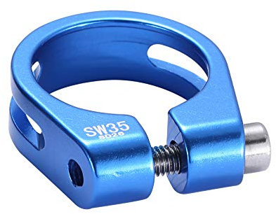 MTB Road Bicycle Seat Post Clamp Aluminium Alloy 31.8mm 34.9mm Red/Black/Blue