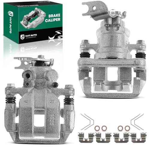 YHTAUTO Rear Disc Brake Calipers with Bracket Replacement for 2008-2012 Honda Accord & 2009-2014 Acura TSX, Rear Driver Passenger Side Caliper Assembly Set of 2, Replace# 43018TA0A01 43018TA0A81