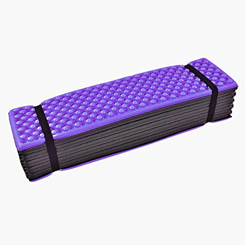 Keenso Faltbare Isomatte, ultraleichte Faltbare Strandmatte im Freien, Campingzelt Isomatte, wasserdichte Matratze für Yoga, Camping, Picknick (Lila), 192 x 56 cm