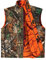 GUGULUZA Herren Jagd Weste Weich Protector Warnweste Angelweste Reversibel Orange + Camouflage,L
