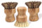 Washing Up Brushes,3 PCS Scrubbing Brush Bamboo Palm Brush Natural Dish Brush Natural Bristle for Dish Pots Pans Kitchen Sink Cleaning