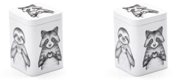 Cha Cult 2 X NEU teemando® Dose Pip & Pepe, 100 g eckig, Stülpdeckel, matt 10 x 7,3 x 7,3 cm = 2 Dosen