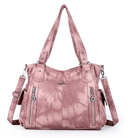 Angel Kiss Handtaschen für Damen, Hobo-Geldbörse, geräumig, lässig, Schultertaschen, PU-Tragetasche, Umhängetasche für Damen, 7028pink