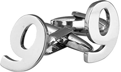 Manschettenknöpfe Unendlich, Silber Manschettenknöpfe Unendlich Nummer 9 Bräutigam Hochzeitsgeschenk