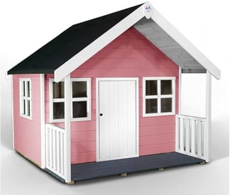 Bella Wooden Playhouse - (Raspberry Ripple)