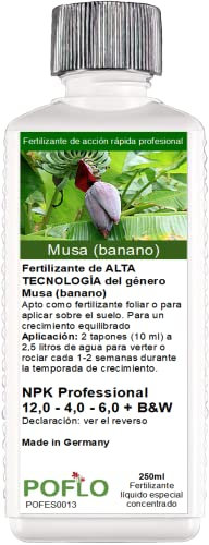 POFLO Fertilizante de ALTA TECNOLOGÍA del género Musa banano (250ml)