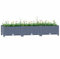 puraday Jardinière de Jardin 120x40x23 cm Gris Polypropylène Lit de Plantation Offre Suffisamment d’Espace Pot de Terrasse Balcon pour Plantes Légumes Herbes Aromates Fleurs