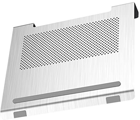 Lurrose Laptop Cooler LED Fan Aluminum Cooling Pad Ventilated Rack for 17.3 Laptops Adjustment