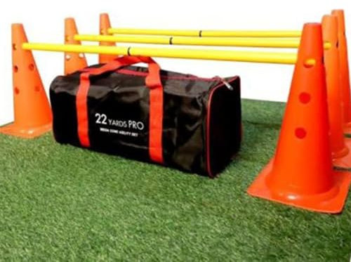 Dog Agility Set, Portable Pet Jump Training Equipment Kit of 6 Poles & 6 Cones with Carry Bag, 3 PCS Adjustable Height Jumping Obstacles For Pets