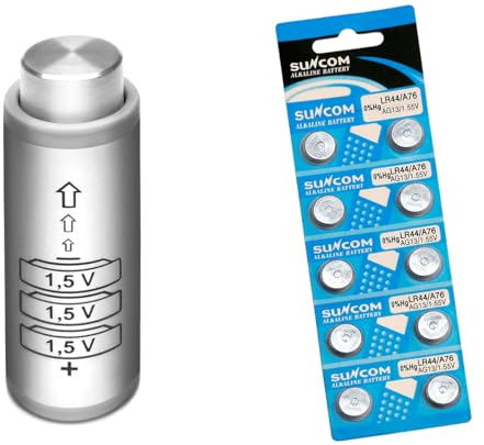 Akkuadapter für Praktica-Kameras + 10 LR44-Akkus - ersetzt PX21, TR133R, V21PX, PX-21 UG-523 TR133
