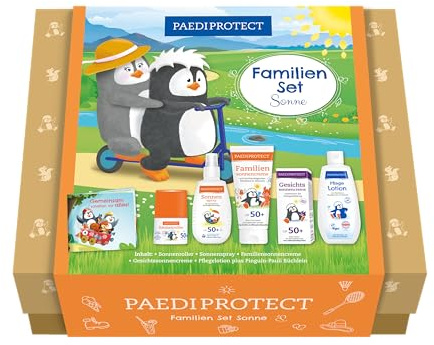 PAEDIPROTECT Sonnencreme Familien Set Sonne LSF 50+, für Baby, Kinder und Erwachsene, parfümfreier Sonnenschutz für Gesicht und Körper, ohne Mikroplastik, vegan