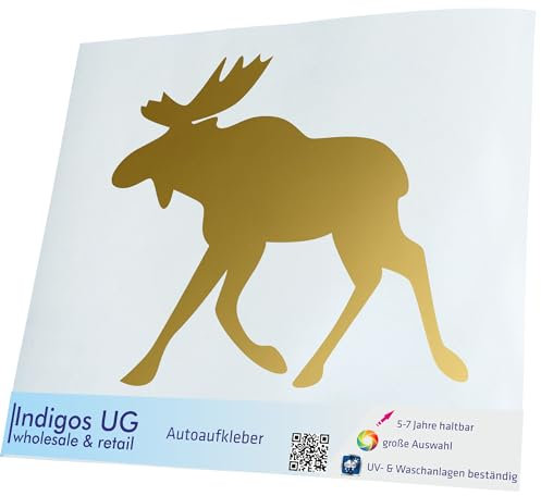 Indigos UG Auto Aufkleber Auto - 300x236 mm - Schweden - Gold - konturgeschnittener Autoaufkleber ohne Hintergrund - selbstklebender Sticker für Auto, Fenster, Bus oder LKW - UV-beständig & wetterfest