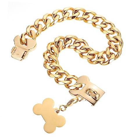 FONDOTIN Haustierhalsband 19 mm Haustieranhänger kreative und stilvolle Hundehalskette für den täglichen Gebrauch und Partys