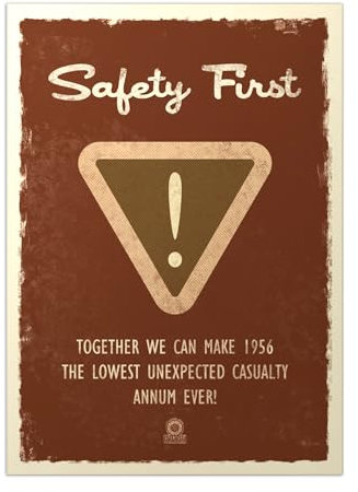 Displate Offiziell Portal Game MetallPoster Magnetische Befestigung Inklusive Lizenziert Bilder Hochwertiges Poster Safety First - Size M - 45 cm x 32 cm