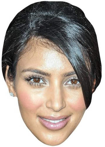 Kim Kardashian (Young) Maske aus Karton