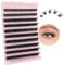 Poiuyoiu Faux Cils 80D Fluffy Individual Eyelashes D Curl Cluster Lashes Extension 8-16mm Longueur Mixte Faux Cils Réutilisables Faux Cils de Vison pour Débutants DIY à la Maison