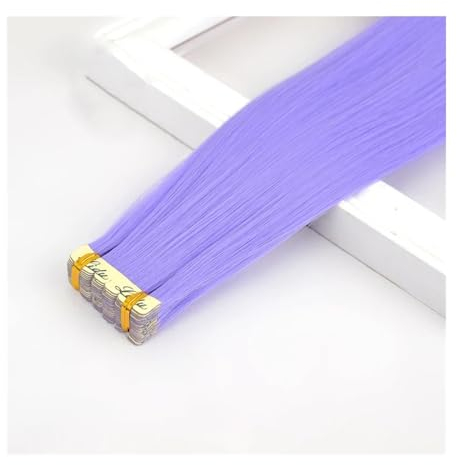 Tape Extension Echthaar Tape-in-Haarverlängerungen, farbige synthetische Tape-in-Extensions, glattes Haar, Mini-Tape-ins, unsichtbares, selbstklebendes, farbiges Tape-in-Haarverlängerungen, 10 Stück/P