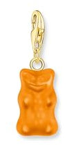 THOMAS SABO Charm-Goldbären-Anhänger in Orange vergoldet