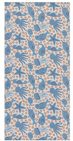 Maisonette Strandtuch Kinder 100% Baumwolle Groß - Reise Strandlaken Schnelltrocknend - Strandhandtuch für Mädchen & Jungen (75x150 cm), Octopus