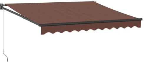 vidaXL Toldo retráctil Manual marrón 300x250 cm