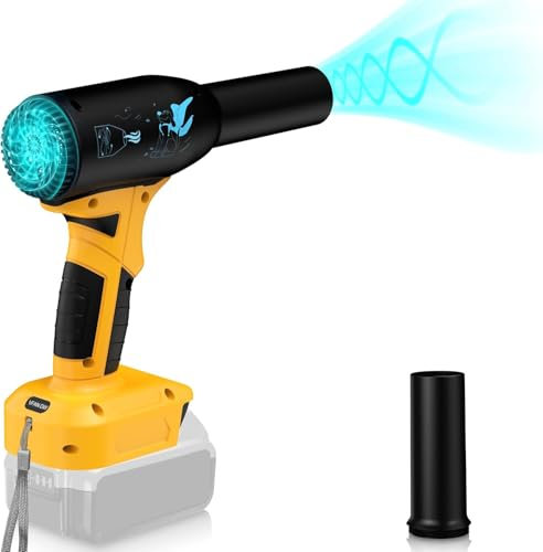 Upgrade 400W Higher Speed Mini Jet Blower Turbo Fan for Dewalt 20V Battery, 3-Speed Portable Violent Wireless Fan, for Computer Key Board Cleaning,Car Drying,Camping,Outdoors(No Battery)