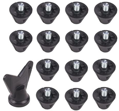 perfk 14Pcs Track Shoes Spikes Soccer Boot Cleats Comfortable M5 Anti Slip Screw in Football Boot Spikes for Indoor Outdoor Sports