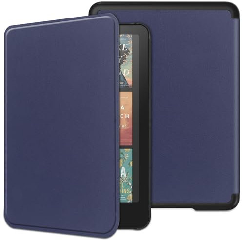 Caja de las bolsas de la tableta Compatible con Kindle Paperwhite (12.a generación, 2024) Estuche de 7 Estuche Compatible with tableta inteligente de tres pliegues, estuche protector liviano Carcasa